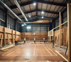 football turf construction or box cricket turf